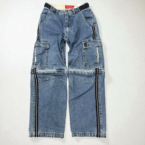 Union Bay Carpenter Jeans Denim Grunge Skater Zip-Off Leg Shorts 26x27” Y2K